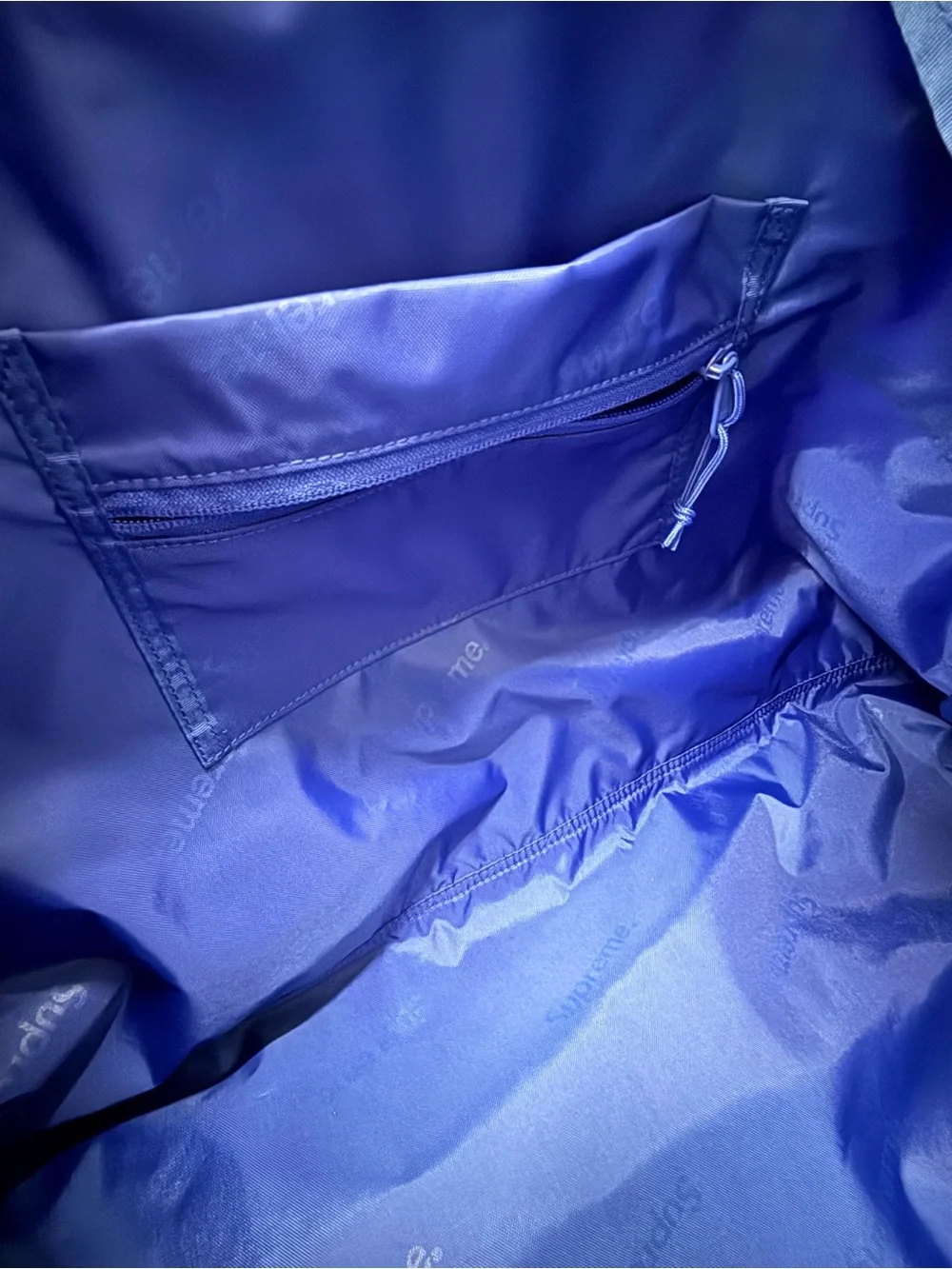 Supreme Royal Blue Cordura Duffel Bag with White Accents